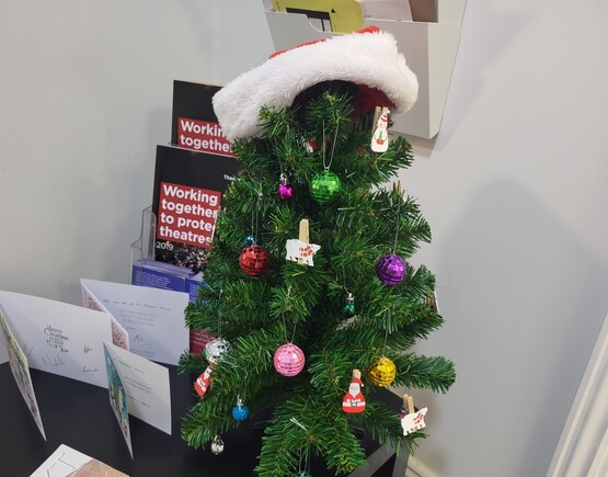 Small Christmas tree in Theatres Trust office