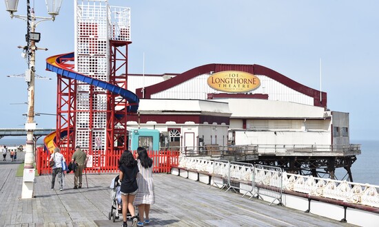 Exterior of Joe Longthorne Theaatre, a theatre on a pier