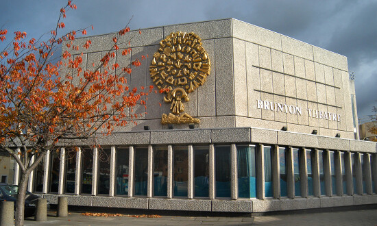 Exterior of The Brunton Theatre, a modernist building