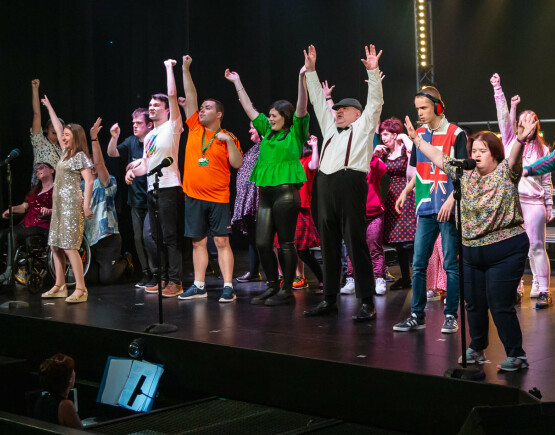 Group of performers on stage at CentreStage